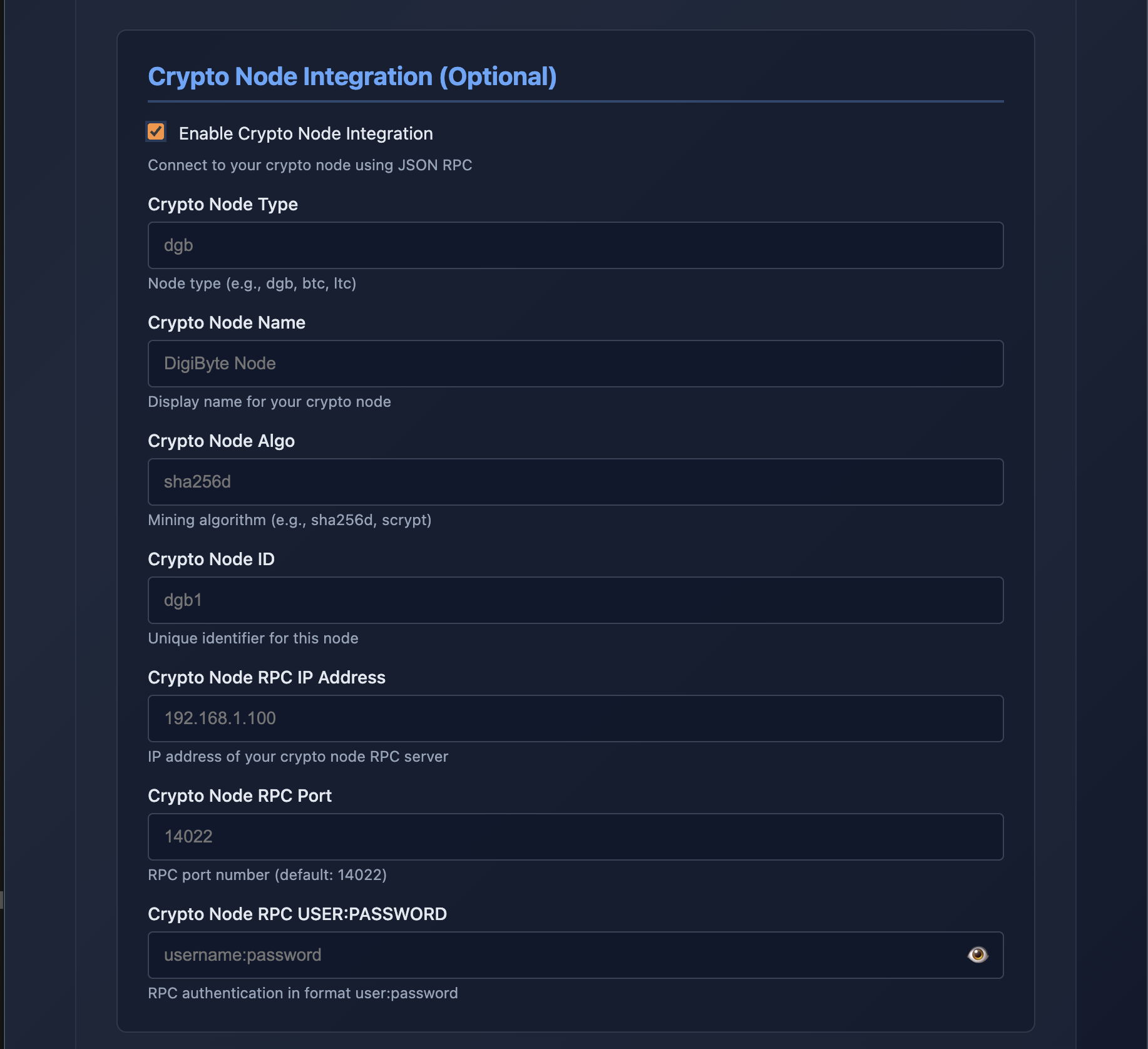 Step 3: Crypto Node Integration