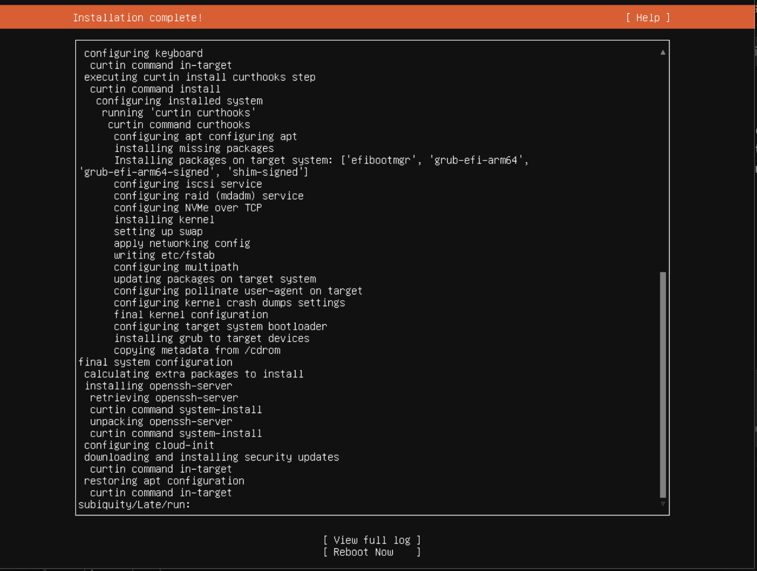 Installation in progress