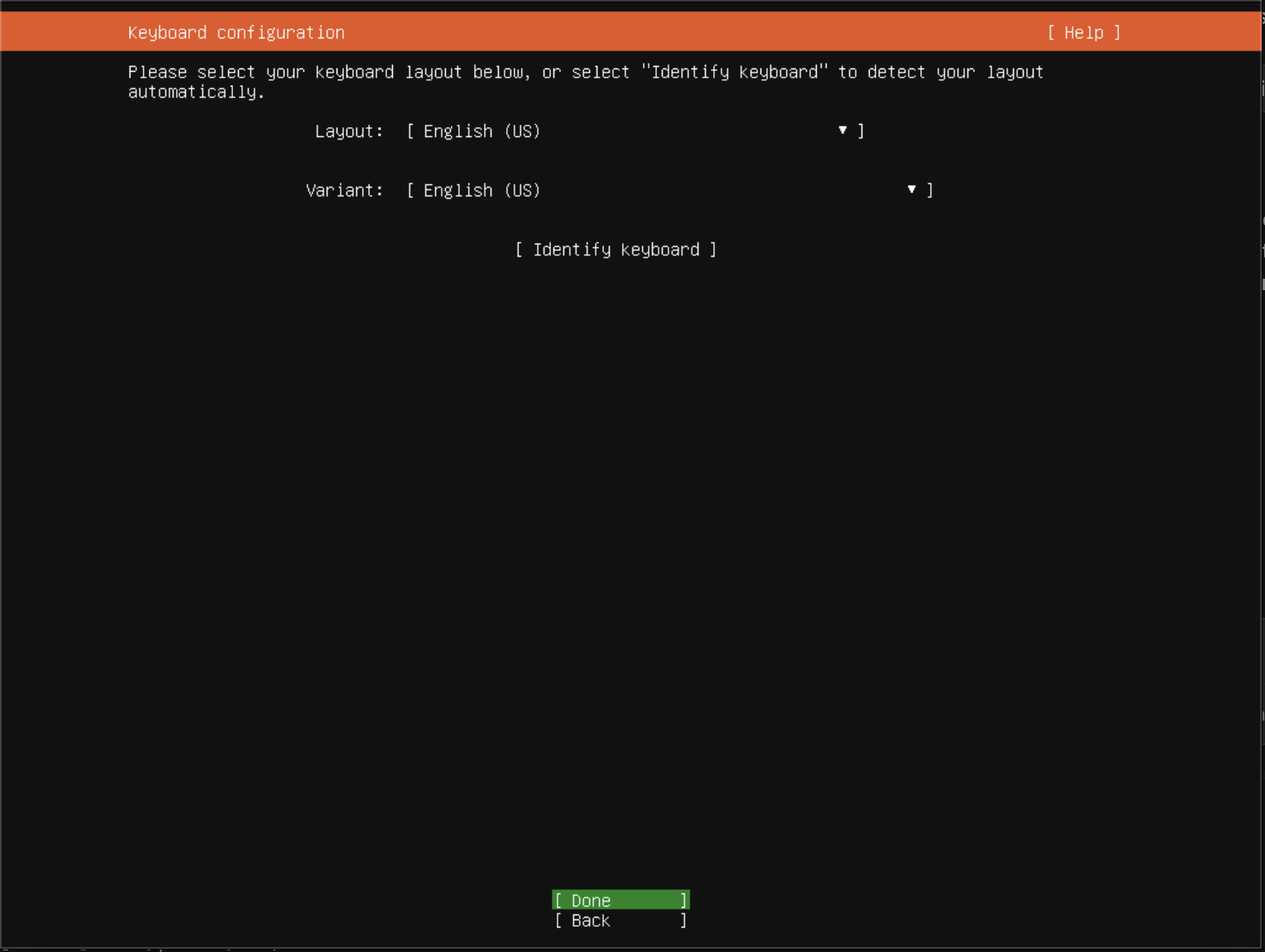 Keyboard layout selection